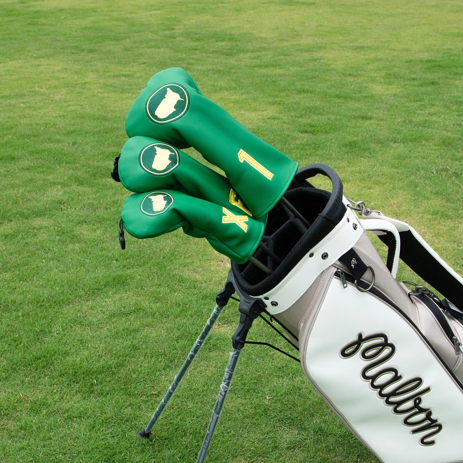 master golf club headcovers for driver, 3 wood, and hybrids