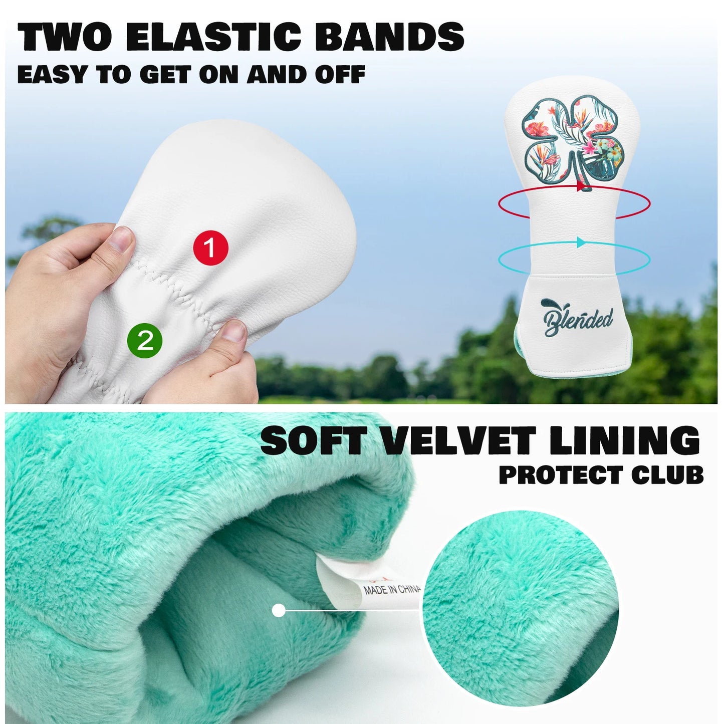 Tropical Clovers Wood Headcovers